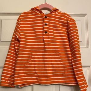 Janie and Jack Orange White Striped Hoodie